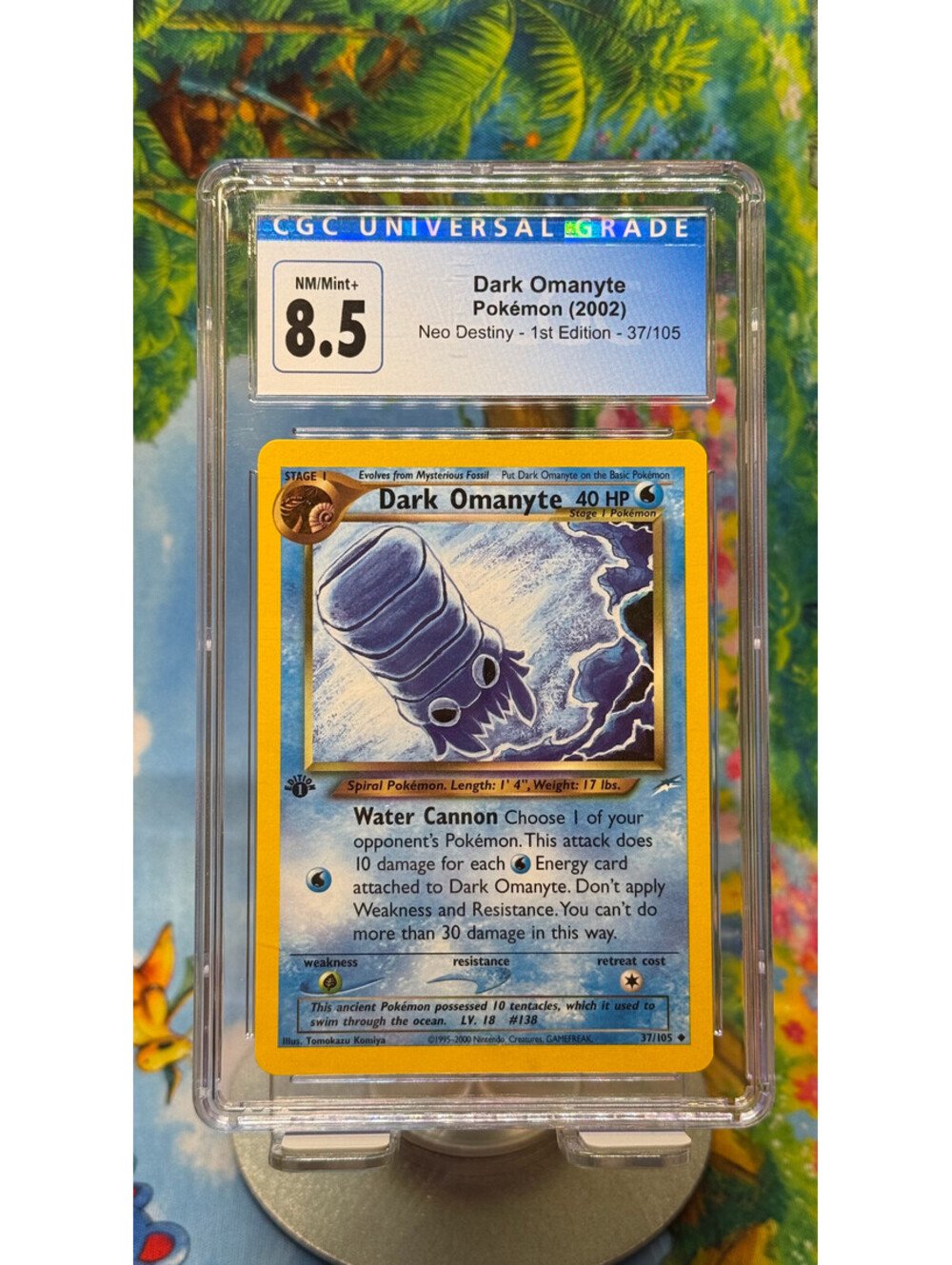 Dark Omanyte Neo Destiny 37/105 2002 1st Ed CGC 8.5
